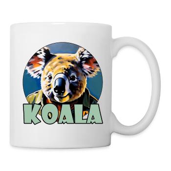 Koala / Tierwelt / Eukalyptus / Baumbewohner / Zoo - Tasse - Weiß - Rechts