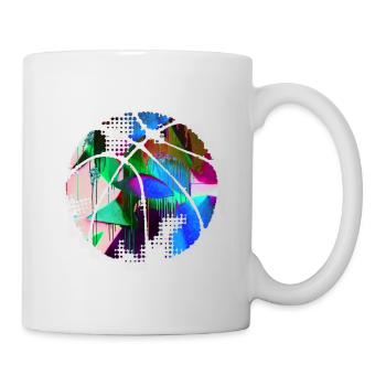 Basketball,ball, bunt , Graffiti - Tasse - Weiß - Rechts