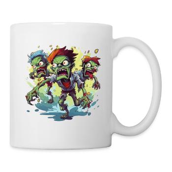 Zombie Apokalypse Halloween Zombiejäger Untote - Tasse - Weiß - Rechts