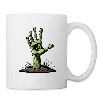 Zombie Hand / Halloween / Finger / Earth / Undead - Mug - white - Right