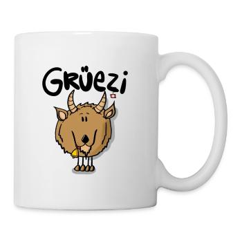 Ziege Grüezi - Tasse - Weiß - Rechts
