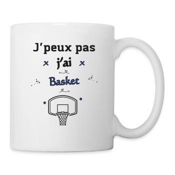 J'peux pas j'ai Basket - Mug blanc - blanc - Droite