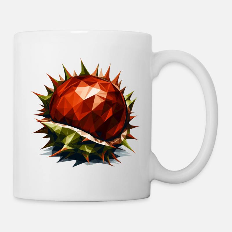 Polygon Kastanie: Herbstlicher Laubbaum in - Tasse - Weiß