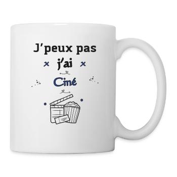 J'peux pas j'ai Ciné - Mug blanc - blanc - Droite
