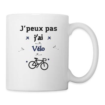 J'peux pas j'ai Vélo - Mug blanc - blanc - Droite