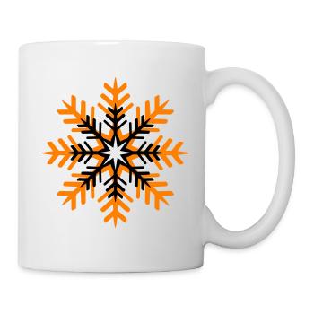 Schneeflocke Winter Symbol - Tasse - Weiß - Rechts