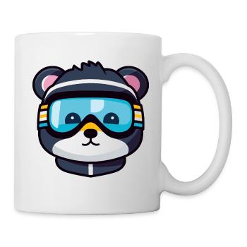Ski Bär Comic - Tasse - Weiß - Rechts