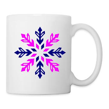 Schneeflocke Icon Winter - Tasse - Weiß - Rechts