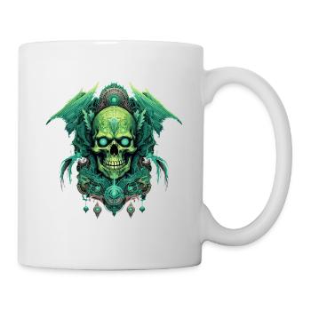 crâne, crâne, squelette, obscurité, sombre - Mug blanc - blanc - Droite