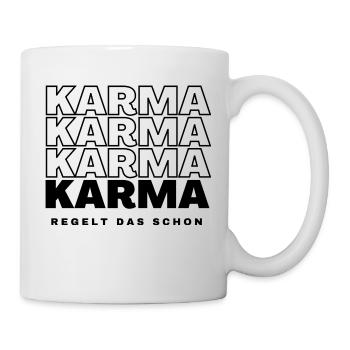 Karma. Regelt das schon - Tasse - Weiß - Rechts