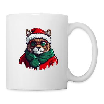 Cool Christmas cat with sunglasses - Mug - white - Right