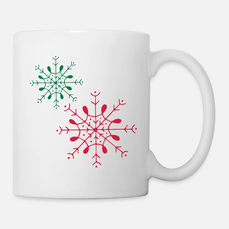 Schneeflocken Sterne - Tasse - Weiß