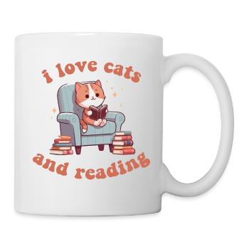 Cats and books cute gift funny saying humor - Mug - white - Right