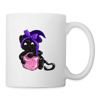 Schwarzer Kater sieht die Zukunft voraus - Tasse - Weiß - Rechts