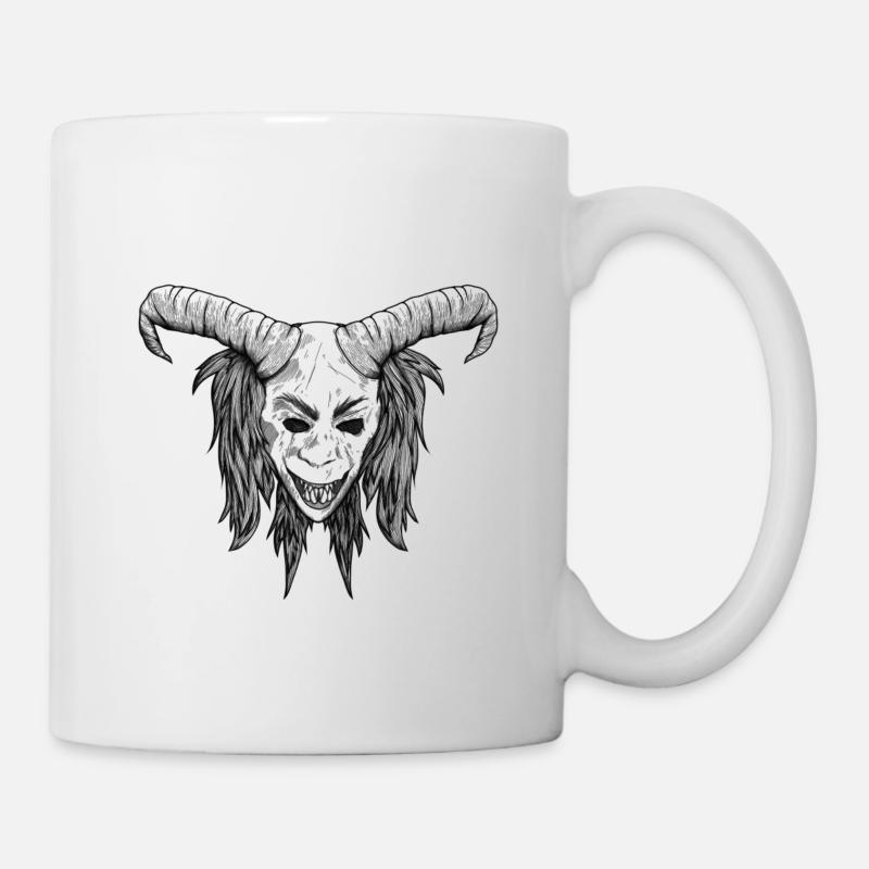 Krampuskopf - Tasse - Weiß