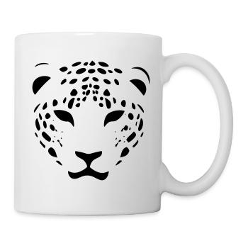 Leopard - Tasse - Weiß - Rechts