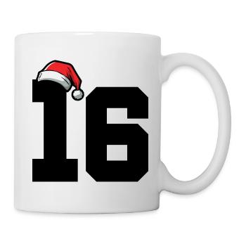 16 Zahl Weihnachten - Tasse - Weiß - Rechts