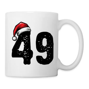 49 Zahl Weihnachten - Tasse - Weiß - Rechts