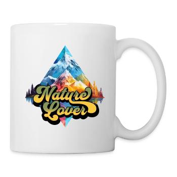 Natur Abenteuer Wildnis Berge Wald Bäume Bunt - Tasse - Weiß - Rechts