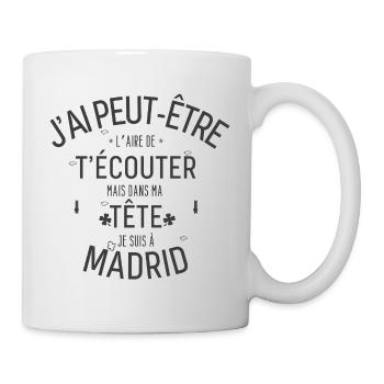 Dans ma Tête je suis à Madrid Noir - Mug blanc - blanc - Droite