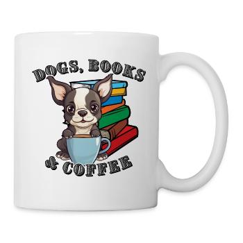 Chiens Livres Café - Chiens Livres Café - Mug blanc - blanc - Droite