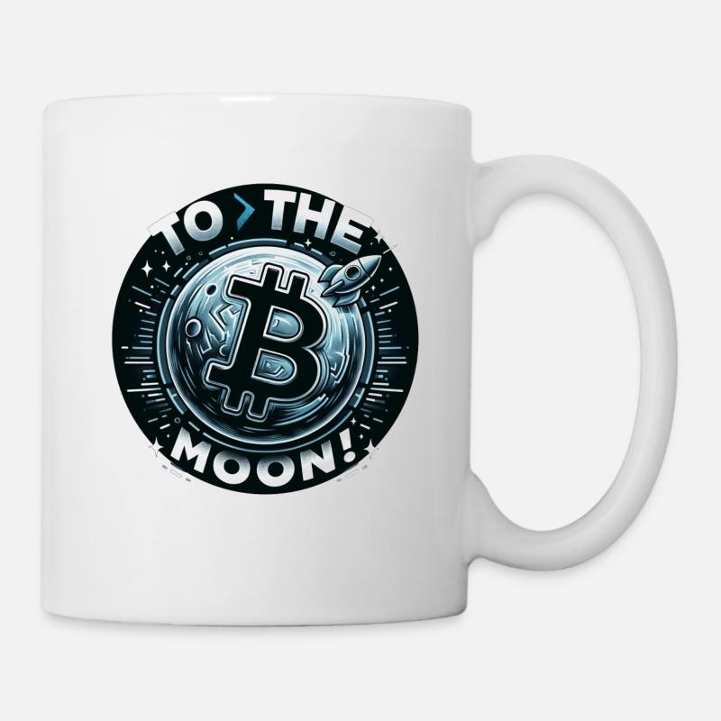''To The Moon'' Crypto Design - Mug - white