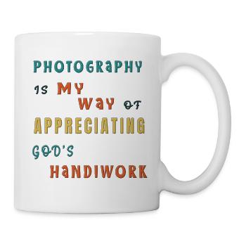 "Photography is my way" typography quote - Mug - white - Right