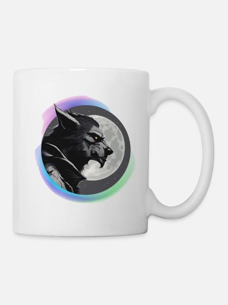 Werwolf spitzt die Ohren - Tasse - Weiß