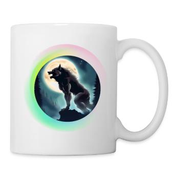 werwolf is watching u - Tasse - Weiß - Rechts