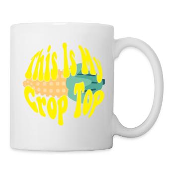 Citations agricoles drôles C’est mon agriculteur Crop Top - Mug blanc - blanc - Droite