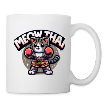 Arts martiaux mixtes Miaou Thaï Muay Thai Cat - Mug blanc - blanc - Droite