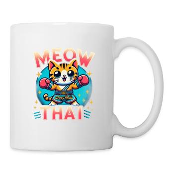 Arts martiaux mixtes Miaou Thaï Muay Thai Cat - Mug blanc - blanc - Droite