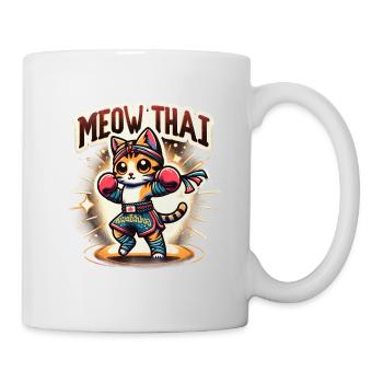 Arts martiaux mixtes Miaou Thaï Muay Thai Cat - Mug blanc - blanc - Droite