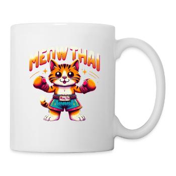 Arts martiaux mixtes Miaou Thaï Muay Thai Cat - Mug blanc - blanc - Droite