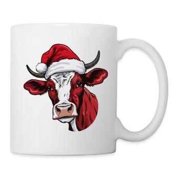 Tête d’animal de Noël de vache - Mug blanc - blanc - Droite