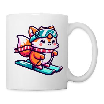 Rotfuchs Eishockey - Flinker Spieler auf dem Eis - Tasse - Weiß - Rechts