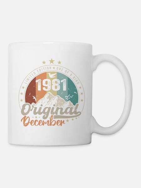 Décembre 1981 Cadeau Anniversaire - Decembre 1981 - Mug blanc - blanc