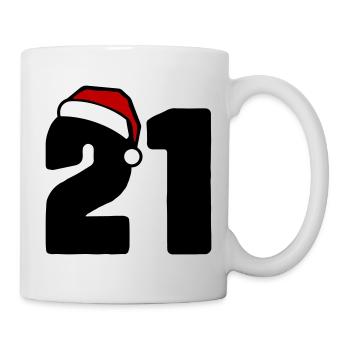 21 Numéro Noël - Mug blanc - blanc - Droite