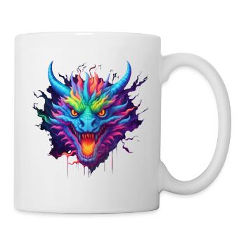 Dragon Popart - Mug blanc - blanc - Droite