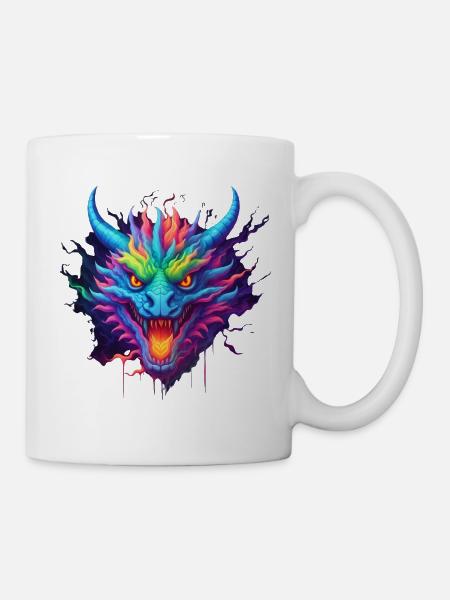 Dragon Popart - Mug blanc - blanc