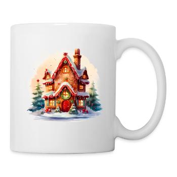 Maison en pain d’épice aquarelle - Mug blanc - blanc - Droite