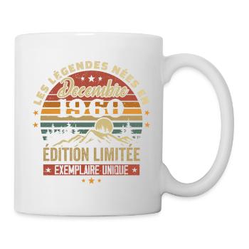 Cadeau Anniversaire Décembre 1960 - Decembre 1960 - Mug blanc - blanc - Droite