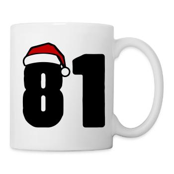 81 Zahl Weihnachten - Tasse - Weiß - Rechts
