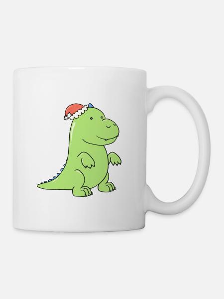 ein kleiner Dino ist verliebt - Tasse - Weiß