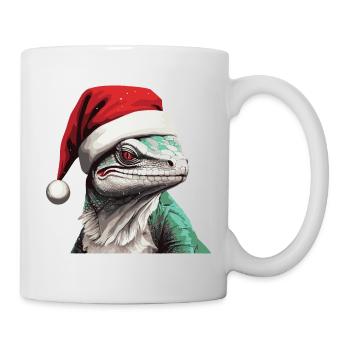 LézardPortrait animal de Noël lézard Noël - Mug blanc - blanc - Droite