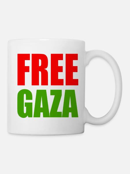 Free gaza - Tasse - Weiß