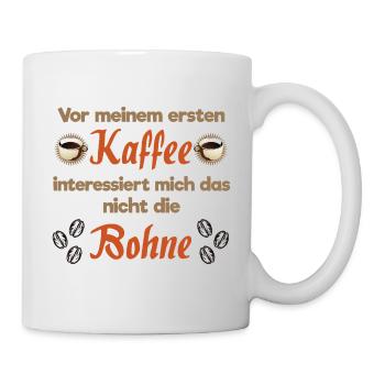 Kaffee Bohne - Tasse - Weiß - Rechts