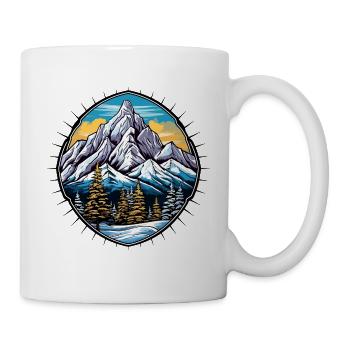 Mountains Winter Symbol - Mug - white - Right