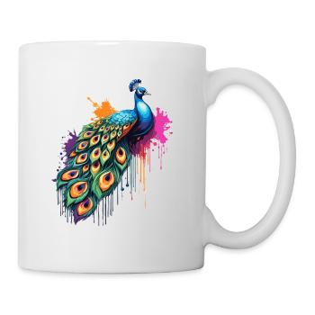 Peacock / Animal / Zoo / Plumage / Natural Beauty - Mug - white - Right