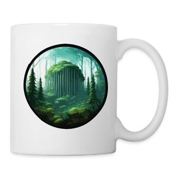 Wald / Wildnis / Natur / Bäume / grün / Idylle - Tasse - Weiß - Rechts